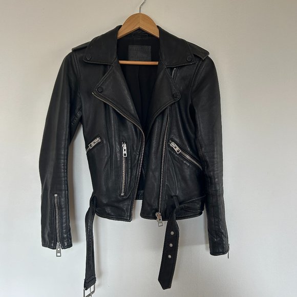 All Saints Balfern Leather Jacket - Picture 2 of 7